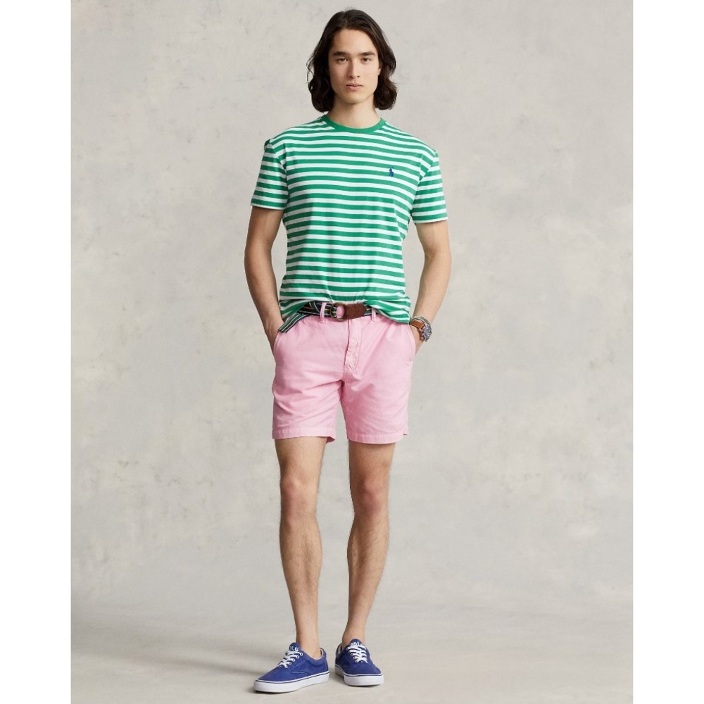 Polo Ralph Lauren Men's Straight Fit Linen Cotton Shorts Pink Size 40 Preppy